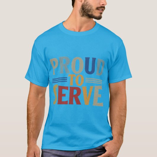 T-shirt Fière de servir (Devant)