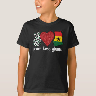 T-shirt Fière des racines ghanéennes Ghana Drapeau du pa