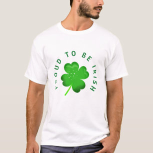 T-shirt Fière d'être Irlandais St Patrick Shamrock Clover