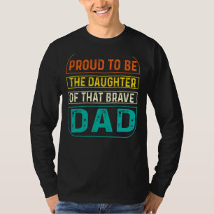 T-shirt Fière D'Être La Fille Papa Fille