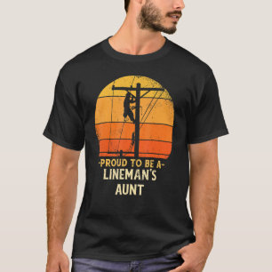 T-shirt Fière d'être la tante des lignes électriques Élect