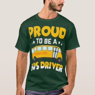 T-shirt Fière D'Être Un Conducteur De Bus Conduisant L'Éco