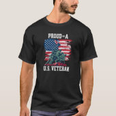 T-shirt Fière D'Être Un Soldat Et Un Drapeau Anciens Des É (Devant)