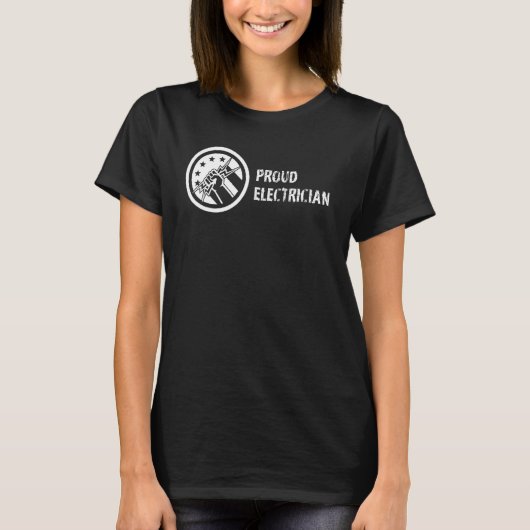 T-shirt Fière électricienne (Devant)