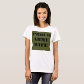 T-shirt Fière épouse de l'armée (Devant entier)