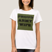 T-shirt Fière épouse de l'armée