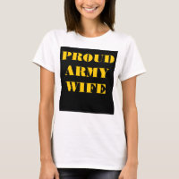 T-shirt Fière épouse de l'armée