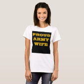 T-shirt Fière épouse de l'armée (Devant entier)