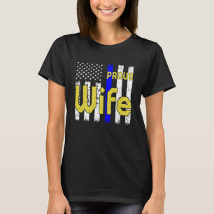 T-shirt Fière épouse d'un policier Vintage pour Policew