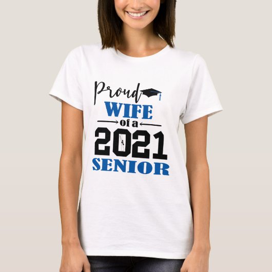 T-shirt Fière épouse d'un senior 2021 (Devant)