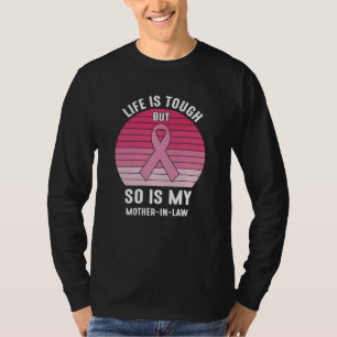 T-shirt Fière famille Cancer du sein guerrière Mère-en-Bel