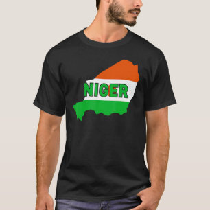 T-shirt Fière famille et drapeau patriotique du pays Niger