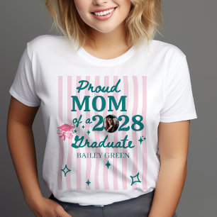 T-shirt Fière Famille Mignonne Élégante Diplôme Personnal