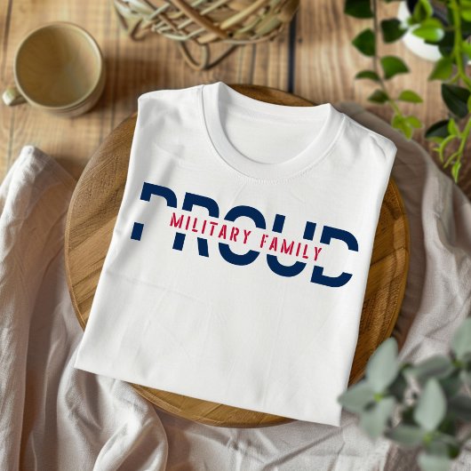 T-shirt Fière famille militaire pour hommes femmes enfants