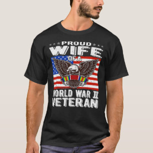 T-shirt  Fière Femme D'Une 2ÈME GUERRE MONDIALE Patriotiqu
