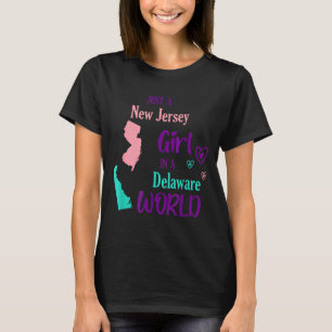 T-shirt Fière Fille Juste Une Fille Du New Jersey Dans Un