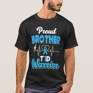 T-shirt Fière Frère D'Un Guerrier De T1D Diabète Diabétiqu