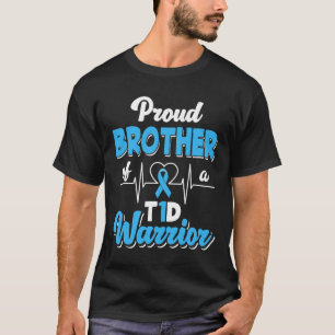 T-shirt Fière Frère D'Un Guerrier T1D Diabète Diabétique A
