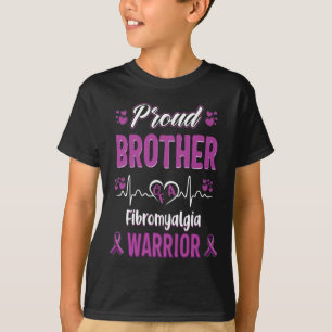 T-shirt Fière Frère Fibromyalgie Guerrier Sensibilisation