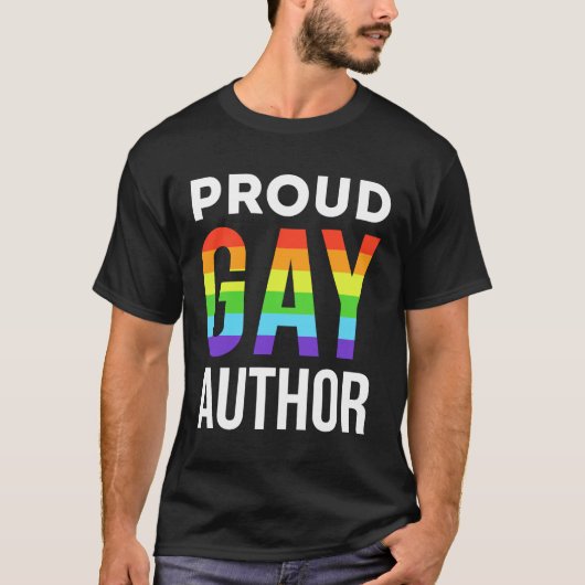 T-shirt Fière Gay Auteur Pride LGBTQ (Devant)