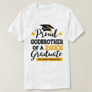 T-shirt Fière Godbrother de la famille de diplômés jumelag