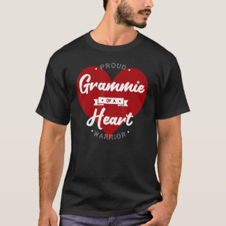 T-shirt Fière Grammie D'Un Guerrier Du Coeur Chirurgie CHD