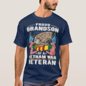 T-shirt Fière Grand-Fils Du Vietnam Vétérans Militaires (Devant)