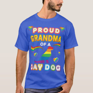 T-shirt Fière Grand-Mère D'Un Chien Gay Pride Lesbienne Pr