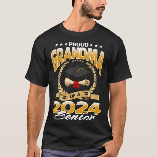 T-shirt Fière Grand-Mère D'Un Diplôme Supérieur De 2024 20 (Devant)