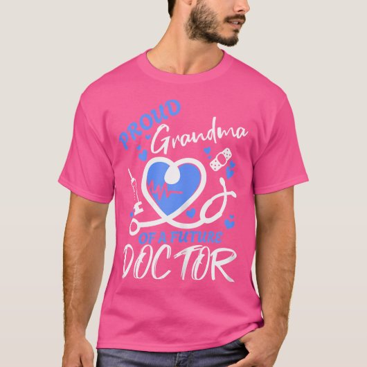T-shirt Fière Grand-Mère D'Un Futur Docteur (Devant)