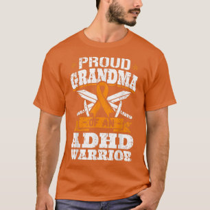 T-shirt Fière Grand-Mère D'Un Guerrier Du TDAH Déficit D'A
