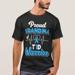 T-shirt Fière Grand-Mère D'Un Guerrier T1D Diabète Diabéti