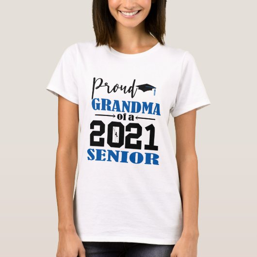 T-shirt Fière grand-mère d'un senior 2021 (Devant)