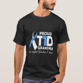 T-shirt Fière Grand-Mère T1D De Grandson Sensibilisation a (Devant)