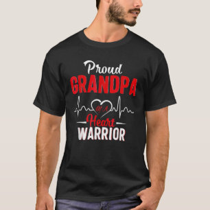 T-shirt Fière Grand-Père D'Un Guerrier Du Coeur Sensibilis
