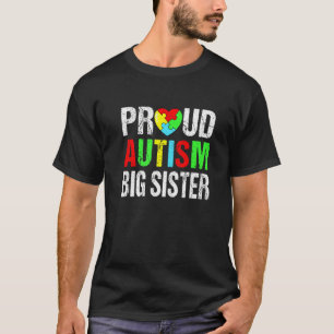 T-shirt Fière grande sœur autiste en détresse Cœur de fami