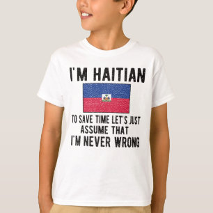T-shirt Fière Héritage Haïtien Haïti Racines Drapeau H