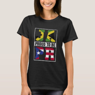 T-shirt Fière Jamaïcaine Boricua Mix Jamaïque et Porto Ric