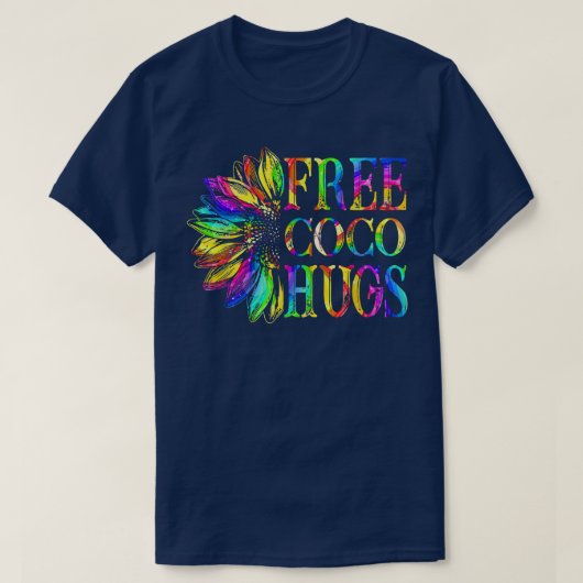 T-shirt Fière LGBTQ Libre Coco Hugs LGBT Pride Mois sunflo (Design devant)