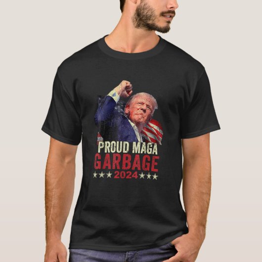 T-shirt Fière MAGA Garbage Trump Supporter (Devant)