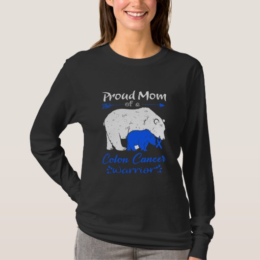 T-shirt Fière maman Colon Cancer Guerrier (Devant)