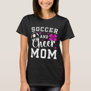 T-shirt Fière Maman de Foot et de Cheerleader et de Footba