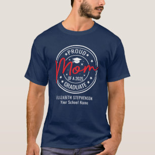 T-shirt Fière maman de la famille de diplômés jumelage