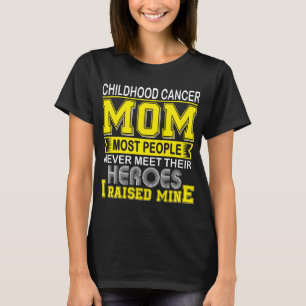 T-shirt Fière Maman de l'Enfance contre le Cancer J'ai Éle