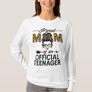 T-shirt Fière maman d'Empreinte de léopard officiel 13e na