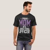 T-shirt Fière maman d'un agent correctionnel (Devant entier)