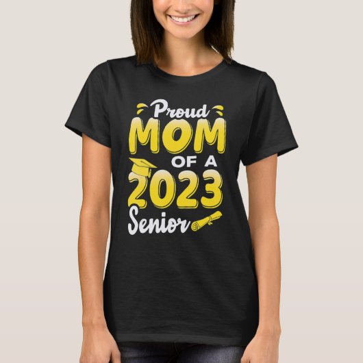 T-shirt Fière Maman D'Un Diplôme Supérieur De 2023 (Devant)