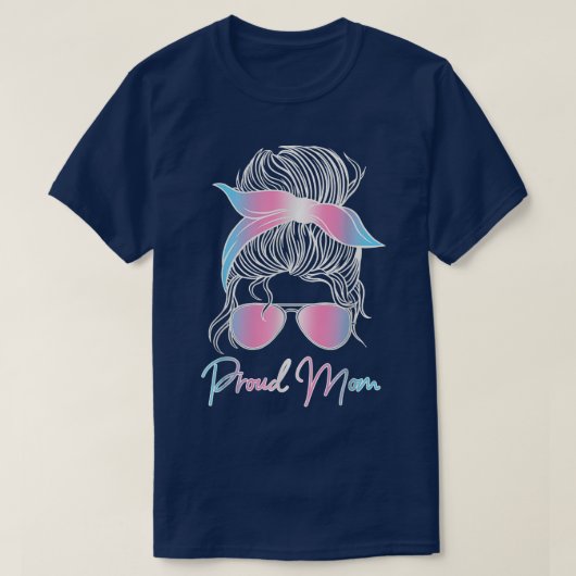 T-shirt Fière maman d'un enfant trans jour de la fête des (Design devant)