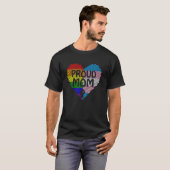 T-shirt Fière Maman Lgbt Avec Arc En Ciel Et Drapeau Trans (Devant entier)