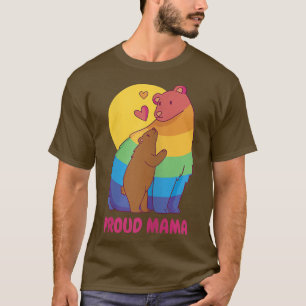 T-shirt Fière maman ours arc-en-ciel